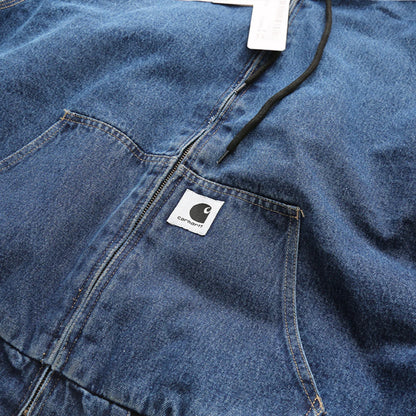 CARHARTT HEAVY DENIM ZIP UP HOODIE